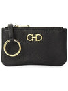 Gancini Leather Coin Key Holder Black - SALVATORE FERRAGAMO - BALAAN 2