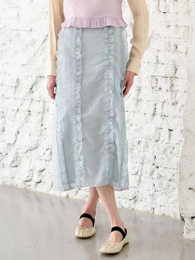 Frill Long H Line Skirt Mint - MITTE - BALAAN 5