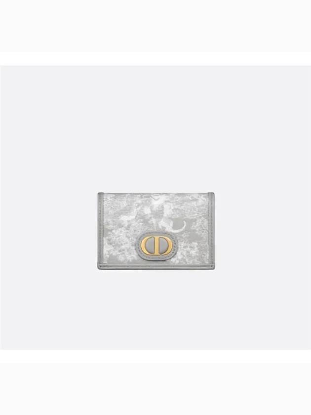 30 Montaigne Glycine Reverse Jacquard Half Wallet Grey - DIOR - BALAAN 2