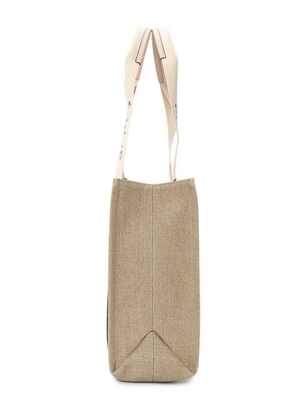 Woody Canvas Medium Tote Bag Cement Pink - CHLOE - BALAAN 3