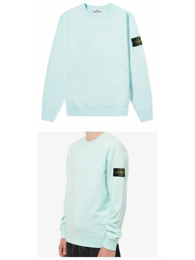 Wappen Patch Crew Neck Sweatshirt Light Blue - STONE ISLAND - BALAAN 5