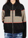 Kids Check Panel Harrington Zip up Jacket Black 8053690 12 14A Adults can wear - BURBERRY - BALAAN 1