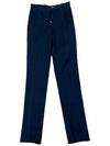 Cotton Chino Straight Pants Navy - THOM BROWNE - BALAAN.