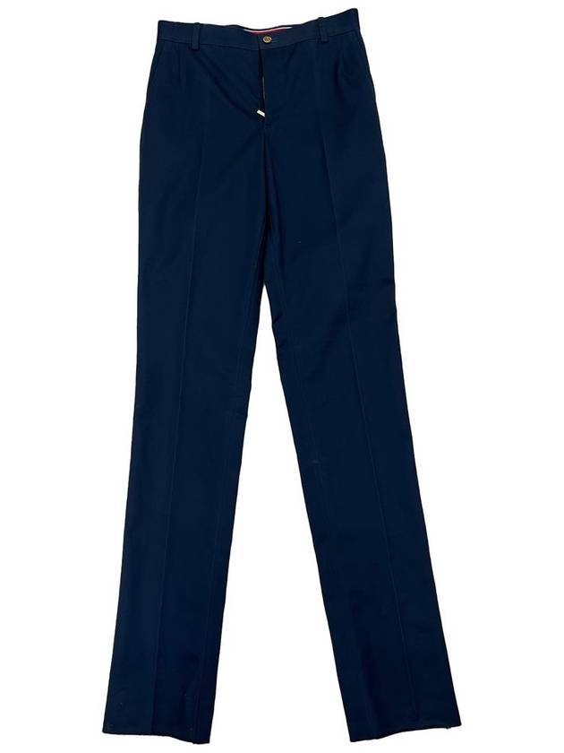 Cotton Chino Straight Pants Navy - THOM BROWNE - BALAAN 2