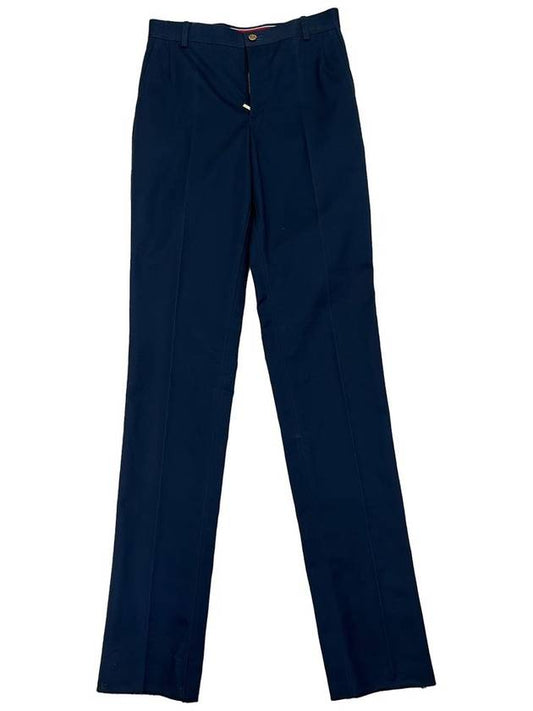 Cotton Chino Straight Pants Navy - THOM BROWNE - BALAAN 2