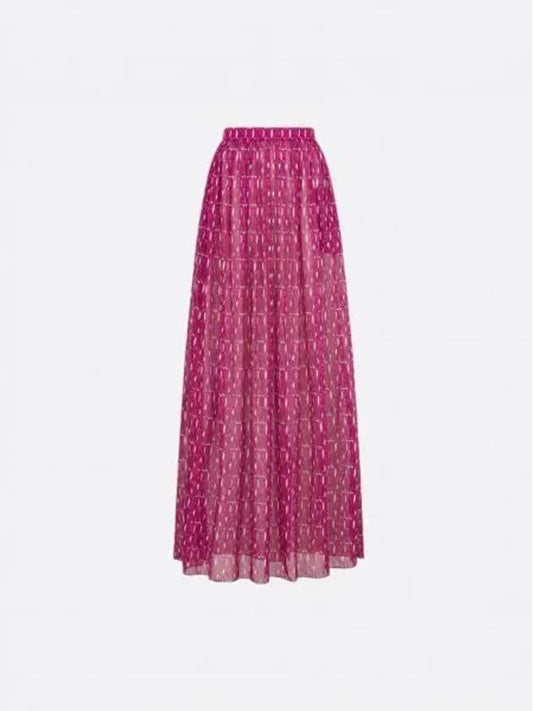 Long pleated skirt 451J64A3946 X4802 - DIOR - BALAAN 1