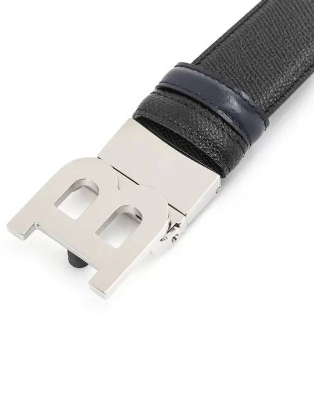 B Buckle 35MM Leather Belt Black - BALLY - BALAAN 4