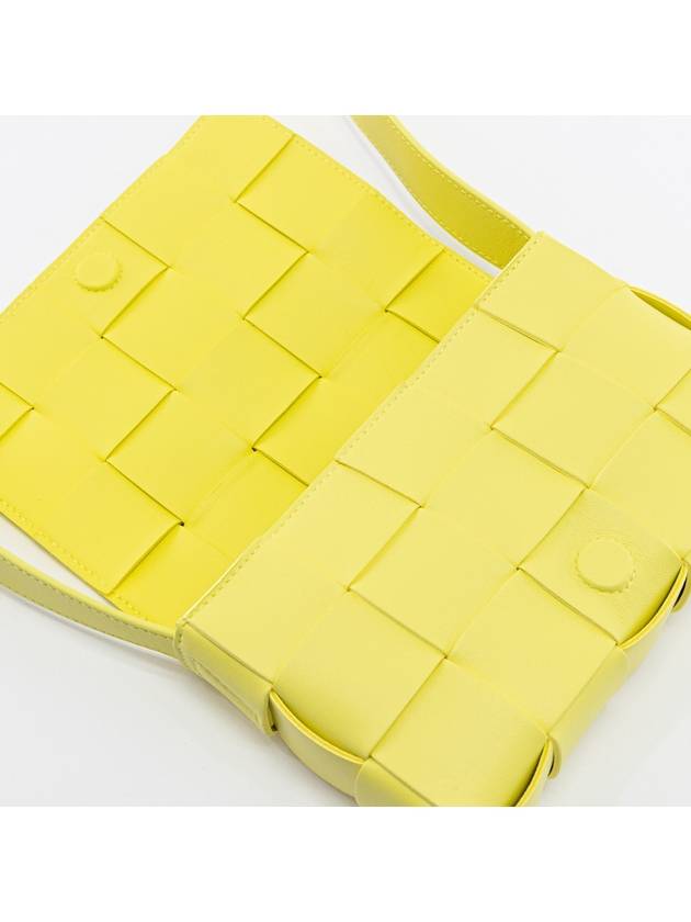 Cassette Intrecciato Small Cross Bag Yellow - BOTTEGA VENETA - BALAAN 5