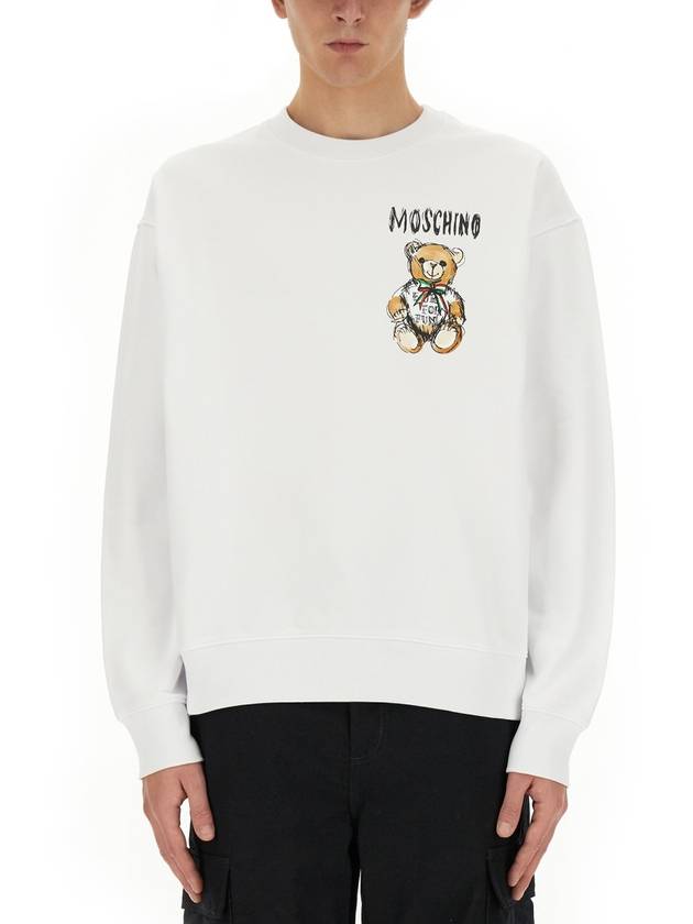 Hooded Sweatshirt 17150228 1001 WHITE - MOSCHINO - BALAAN 2