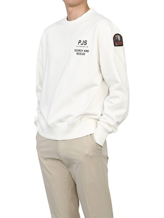 PMFLEMY01 OFF WHITE Men s Crew Neck Long Sleeve Sweatshirt - PARAJUMPERS - BALAAN 7