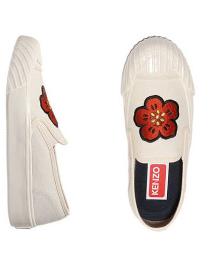 Women's School Embroidered Balk Flower Slip-On Cream - KENZO - BALAAN 2