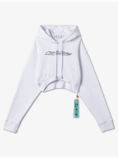 bling crop hoodie - OFF WHITE - BALAAN 2