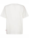 T Boxt Q22 Oval D Print Faded Short Sleeve Shirt White - DIESEL - BALAAN 4