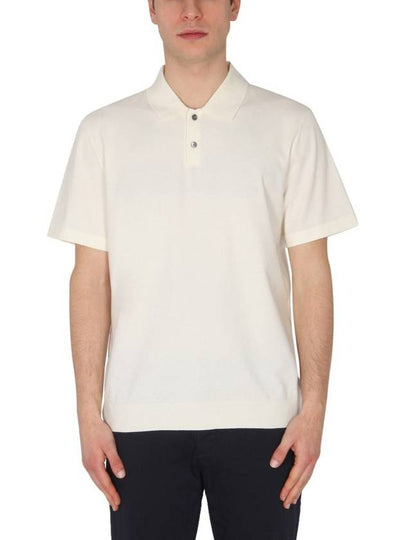 Men's Goris Fine Billet Short Sleeve PK Shirt Ivory - THEORY - BALAAN 2