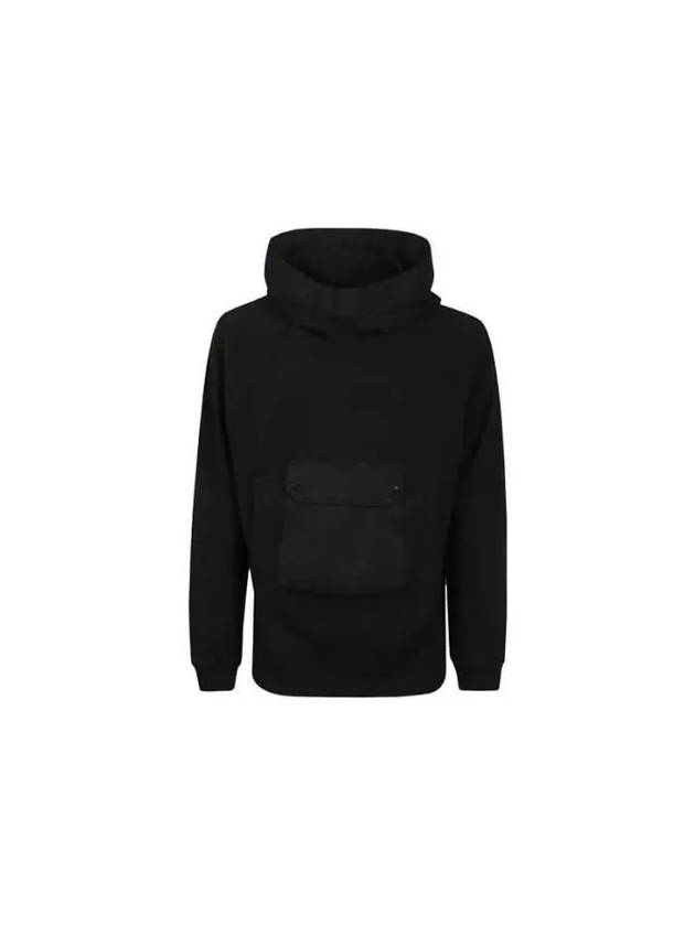 Chest Pocket Label Patch Hoodie Black - TEN C - BALAAN 2