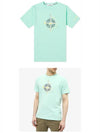 Marble One Logo Print Short Sleeve T-Shirt Mint - STONE ISLAND - BALAAN 5