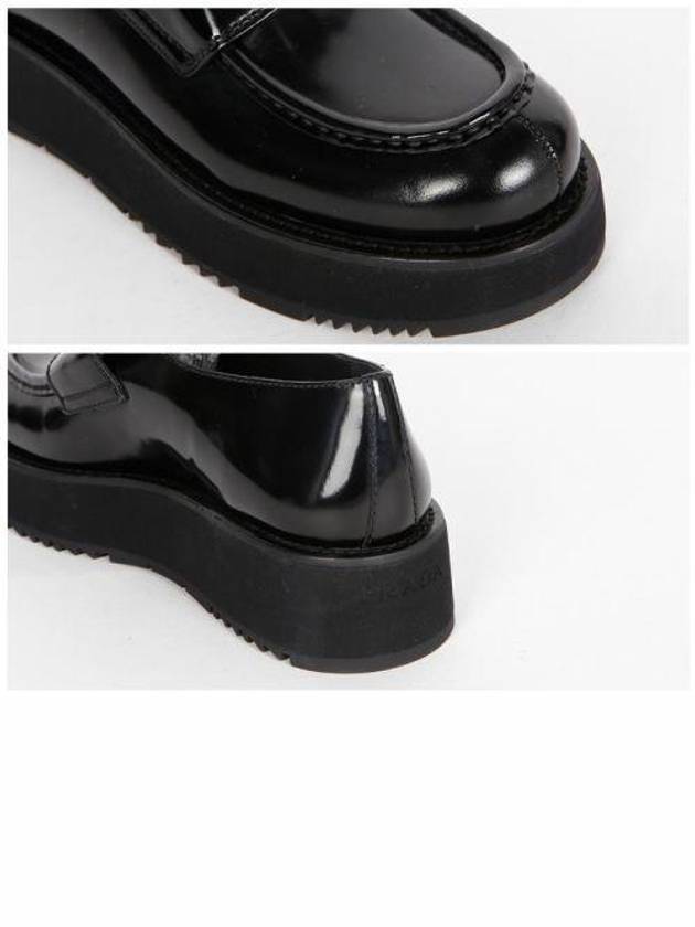 Brushed Leather Loafers Black - PRADA - BALAAN 6