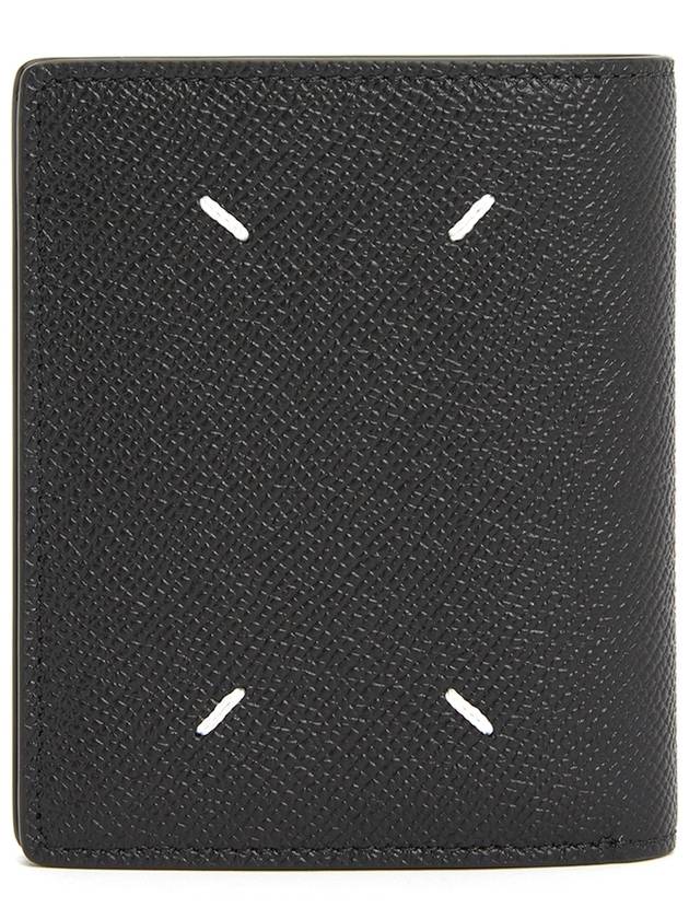 Stitch Logo Compact Bifold Half Wallet Black - MAISON MARGIELA - BALAAN 2