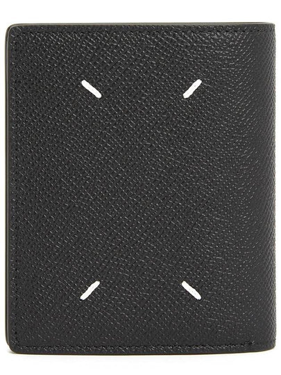 Stitch Logo Compact Bifold Half Wallet Black - MAISON MARGIELA - BALAAN 2