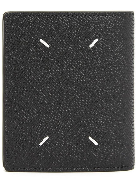 Stitch Logo Compact Bifold Half Wallet Black - MAISON MARGIELA - BALAAN 2