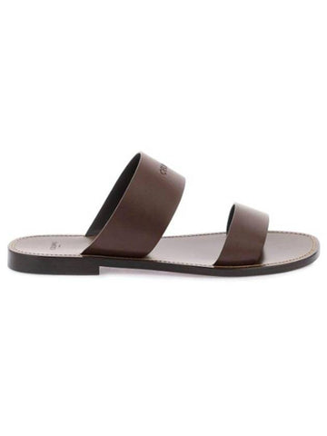 353893 778C 19DK Lelain Calf Skin Sandals Dark Brown Men’s Shoes TJ - CELINE - BALAAN 1