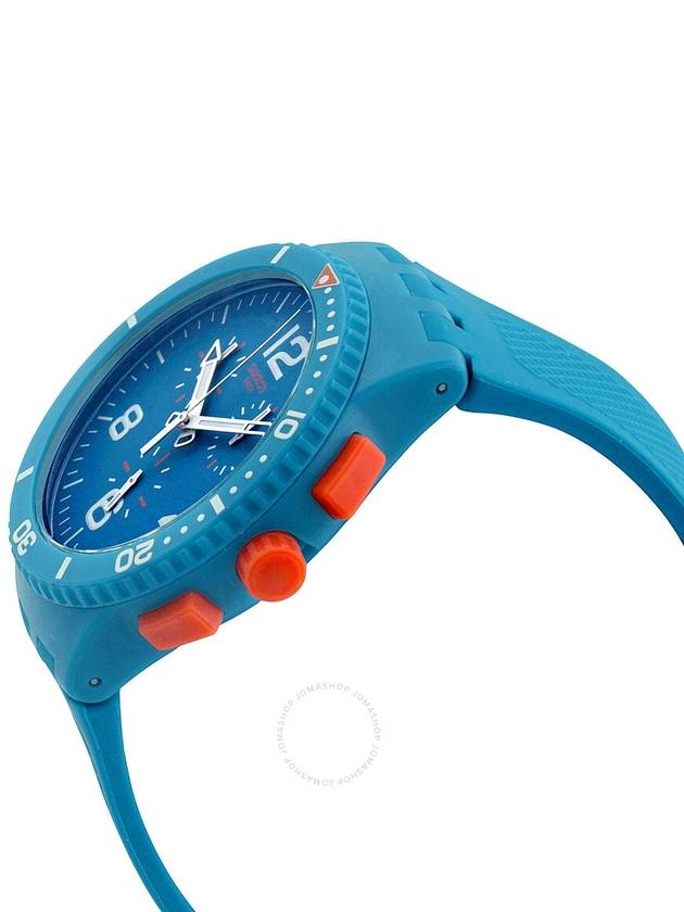 Swatch Patmos Chronograph Blue Dial Blue Silicone Unisex Watch SUSN406 - SWATCH - BALAAN 2