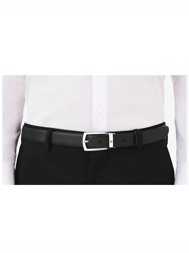 Pin Buckle 30mm Leather Belt Black - MONTBLANC - BALAAN 5