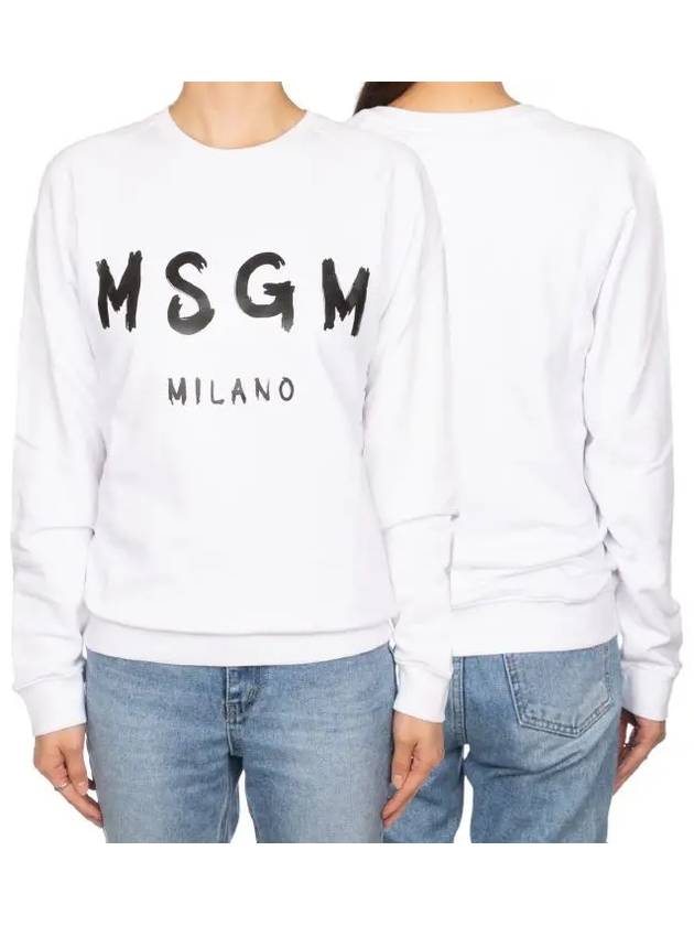 Graffiti Logo Sweatshirt White 2640MM104 - MSGM - BALAAN 1