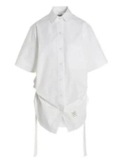 Heavy Poplin Super Size Mini Shirt Short Dress White - THOM BROWNE - BALAAN 2