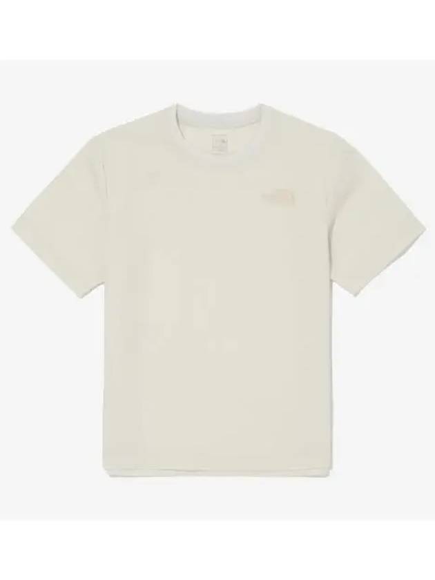 The North Face KIDS Ice Run Short Sleeve Round Tee NT7UQ01S WHS - THE NORTH FACE - BALAAN 1