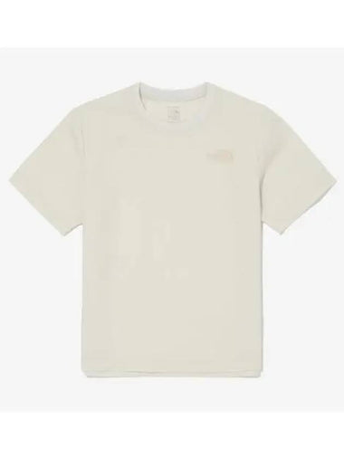 The North Face KIDS Ice Run Short Sleeve Round Tee NT7UQ01S WHS - THE NORTH FACE - BALAAN 1