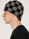 Argyle Checker Beanie Black - UNALLOYED - BALAAN 4