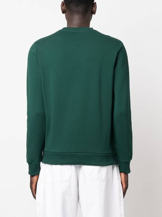 Logo Print Cotton Sweatshirt Green - A.P.C. - BALAAN 6