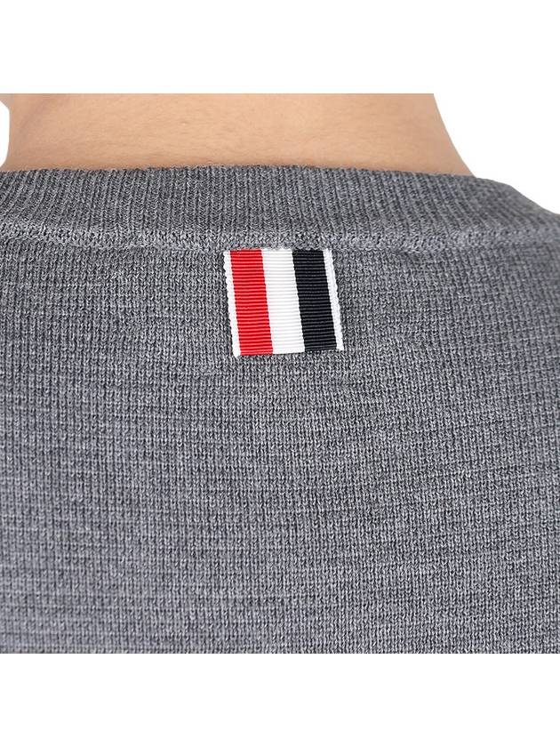 Men's Wool Stripe Knit Top Grey - THOM BROWNE - 9