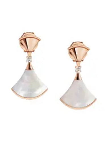 Divas Dream Mother-Of-Pearl Diamond Earrings Rose Gold - BVLGARI - BALAAN 1