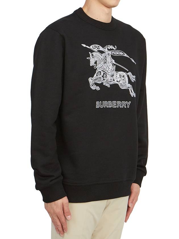 Embroidered EKD Logo Sweatshirt Black - BURBERRY - BALAAN.