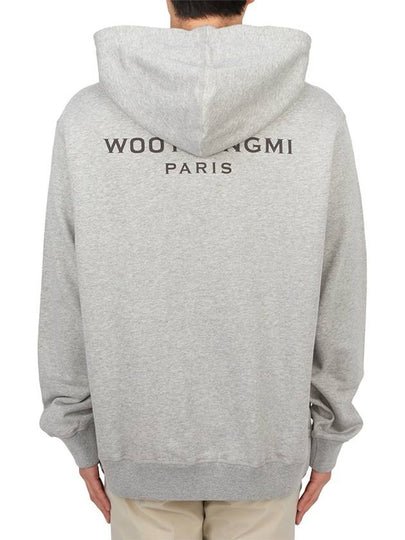 Back Logo Cotton Hoodie Grey - WOOYOUNGMI - BALAAN 2