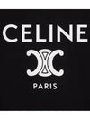 Paris T-Shirt in Cotton Jersey Black White - CELINE - BALAAN 5