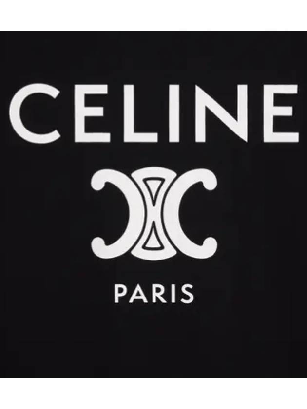 Paris T-Shirt in Cotton Jersey Black White - CELINE - BALAAN 5