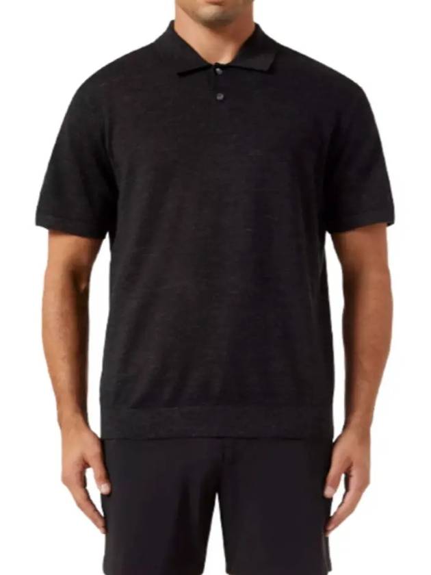 Goris Pl. Pacific Lin Linen Polo Shirt Black - THEORY - BALAAN 3