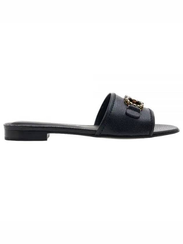 Ferragamo Double Gancini Sandals Black 0756158 - SALVATORE FERRAGAMO - BALAAN 1