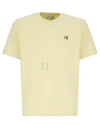 Fox Head Patch Regular Short Sleeve T-Shirt Chalk Yellow - MAISON KITSUNE - BALAAN 2