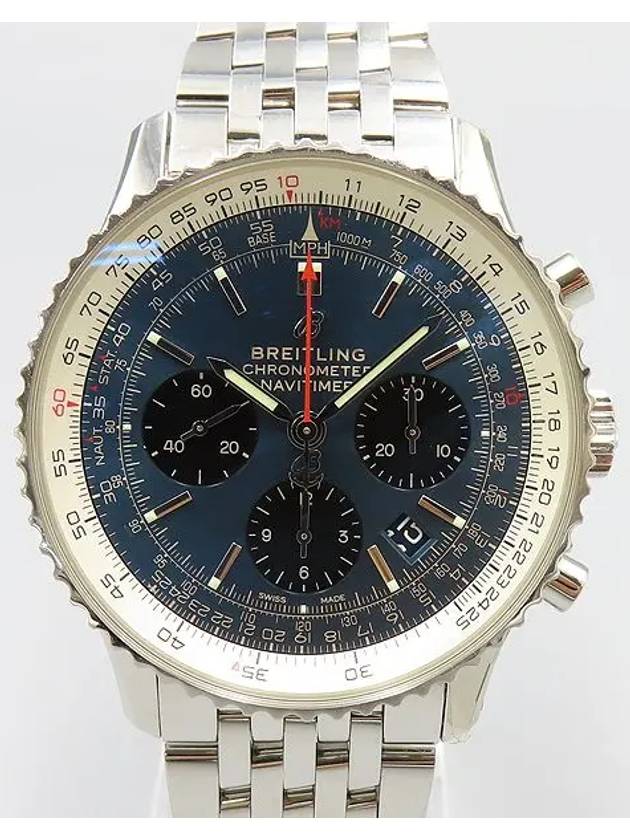 AB0121211C1A1 Navitimer 1 B01 Chronograph 43MM Automatic Men s Steel Band Watch - BREITLING - BALAAN 1