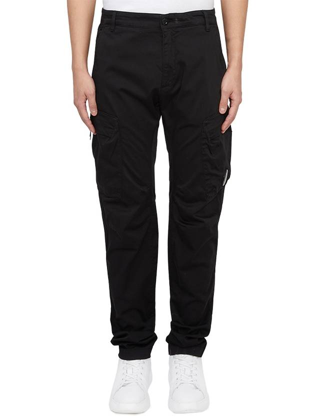 Stretch Sateen Ergonomic Cargo Pants Black - CP COMPANY - BALAAN 2