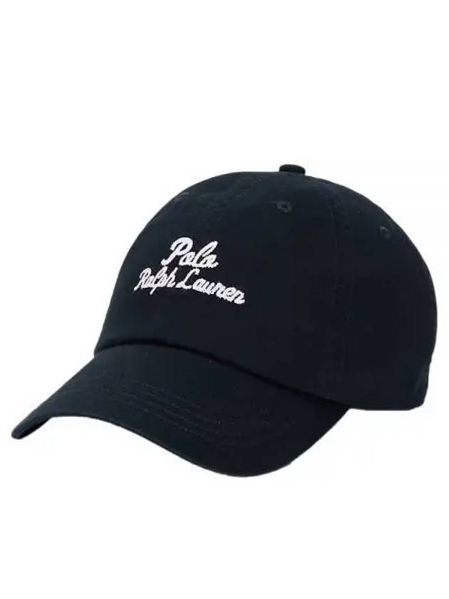 Chain Stitch Logo Ball Cap Black - POLO RALPH LAUREN - BALAAN 2