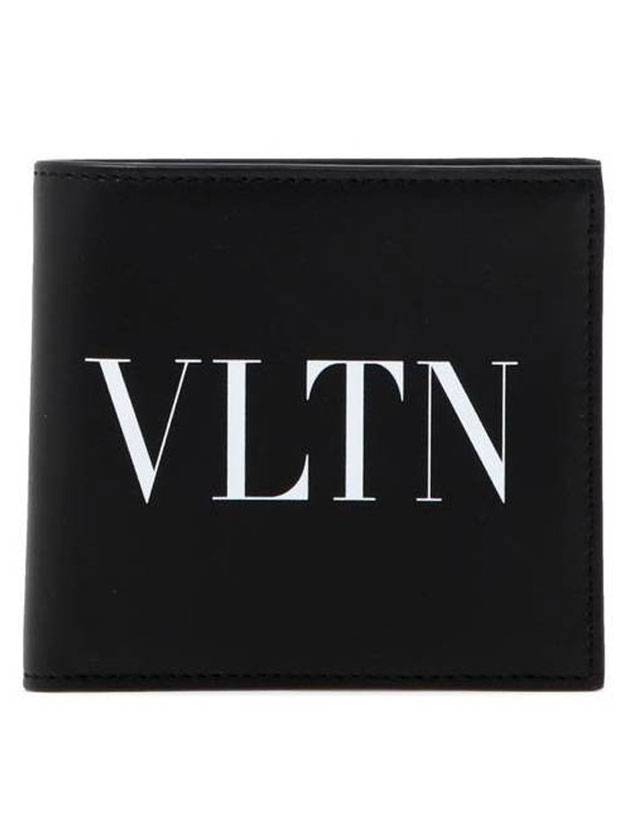 VLTN Logo Half Wallet Black - VALENTINO - BALAAN 1