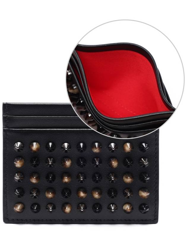 Kios Spike Card Wallet Black - CHRISTIAN LOUBOUTIN - BALAAN 3