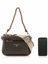 Slater Monogram Print Cross Bag Brown - MICHAEL KORS - BALAAN 7