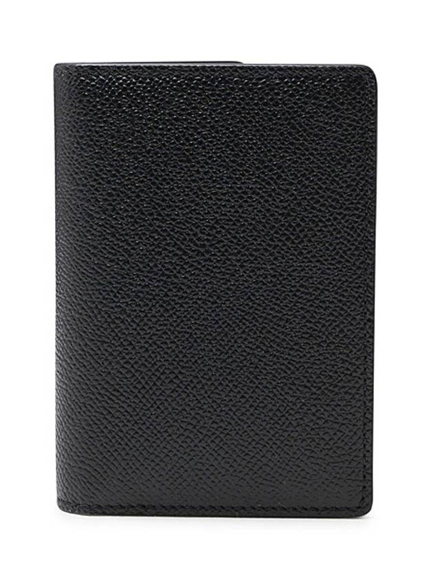 Stitched Bi-Fold Leather Card Wallet Black - MAISON MARGIELA - BALAAN 3