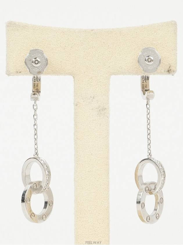 Love dangling earrings white gold pave diamond 74207 - CARTIER - BALAAN 5